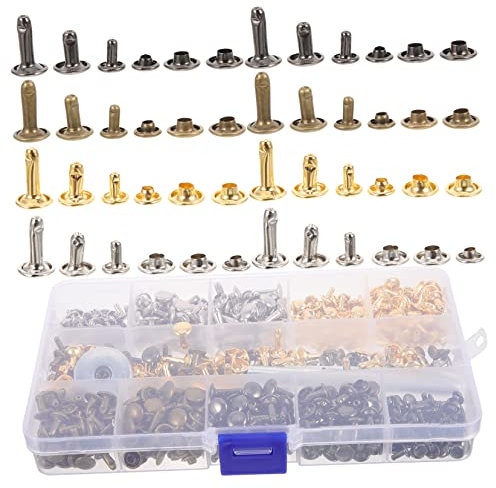 1 Juego Remaches de Cuero para Reparación de Ropa y Accesorios Kit Diy para Zapatos y Manualidades con Herramientas de Instalación Colores