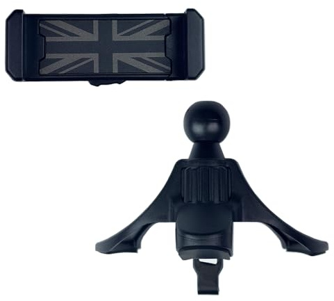 MCOAORN Support de téléphone de voiture, pour Mini Cooper R56 R55 R57 R58 R59 R60 R61 Support de téléphone à sortie circulatoire pour iPhone et smartphone (Union Jack)