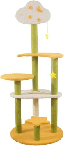 QYYZTQY Katzenbaum für große Katzenkatze Kätzchen integrierte Baumkatze Kratzsäule Big Cat Kratzer Kletterrahmen Sprungplattform Katze Vision