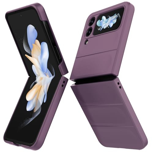 BonYonka Cover per Samsung Galaxy Z Flip 4, Custodia Rigida in PC Ultra Sottile e Antiurto, Custodia Antigraffio con Protezione della Fotocamera per Samsung Galaxy Z Flip 4, Viola