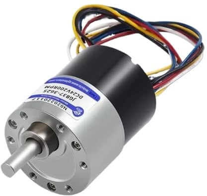 JGB37-3625 12V/24V Micromoteur CC sans balais à couple élevé et vitesse réduite, réglage fin de la vitesse(107 RPM,12V)