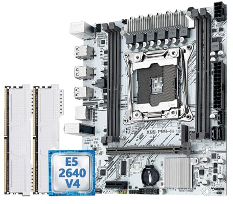 Motherboard Fit For MACHINIST White X99 Motherboard kit set Xeon E5 2640 V4 LGA 2011-3 CPU DDR4 2 * 8G=16GB RAM NVME/SATA M.2 PR9-H combo