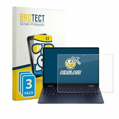 BROTECT 3 Stück Schutzglas für HP EliteBook X Flip G2i 14 Schutzfolie Panzer Folie Glas[Extrem Kratzfest, Anti-Fingerprint, Ultra-]
