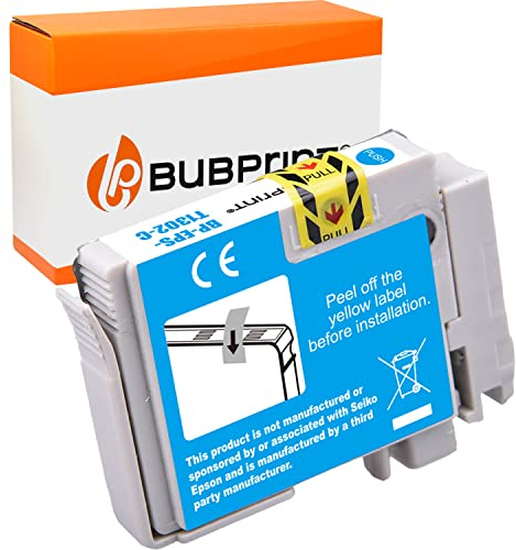 Bubprint Druckerpatrone kompatibel als Ersatz für Epson T1302 für Stylus SX525WD SX535WD SX620FW Office B42WD BX525WD Workforce WF-3520DWF WF-7515 WF-7525 Cyan