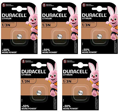 Duracell Lot de 5 piles lithium CR 1/3 N
