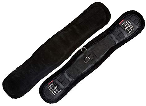 LeMieux Merino+ Integrated Mono Girth Dressurgurte, schwarz/schwarz, 65 cm