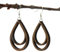 NaturSchatulle Holzschmuck Holzohrringe Tropfen Nussbaum I natürliche Ohrhänger 925 Sterling Silber Ohrringe Holz Damen Ohrschmuck
