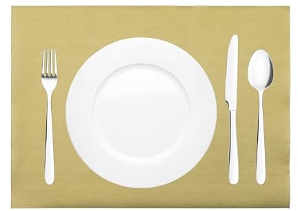 Mank Tischset aus Airlaid Uni | Tischsets 40 x 30 cm für Gastronomie und Feiern |100 Stück (Gold)