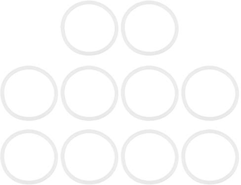 X AUTOHAUX Silicone O-Rings, 50mm OD 43mm ID 3.5mm Width VMQ Seal Gasket for Compressor Valves Pipe Repair, White, Pack of 10
