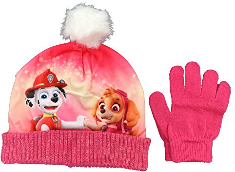 PAW PATROL - Mütze und Handschuh Set Winter (Pink, 52)