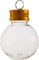 Pack of 6 Drinking Fillable Gin Bauble - 50ml with Gold Lids