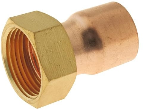 SOMATHERM FOR YOU, Raccord cuivre droit à souder Ø22 avec écrou tournant 20/27 - Sachet de 2 pièces - Idéal pour plomberie et réseaux d'eau chaude/froide - Normes conformes