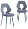 TRISENS 2er 4er Set Design Stühle Esszimmerstühle Küchenstühle Wohnzimmerstuhl Bürostuhl Kunststoff, Farbe:Grau/Grau, Menge:2 St.