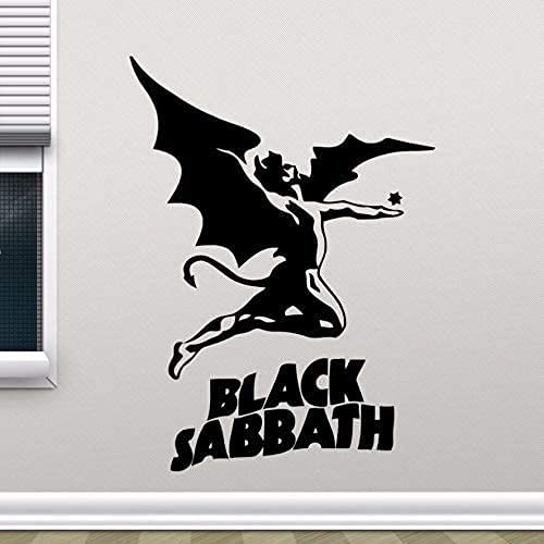 57X78 Cm Schwarz Shabbat Wandtattoo Heavy Metal Rockmusik Vinyl Wandaufkleber Home Wohnzimmer Dekoration Abnehmbares Design Wandkunst Wandbild
