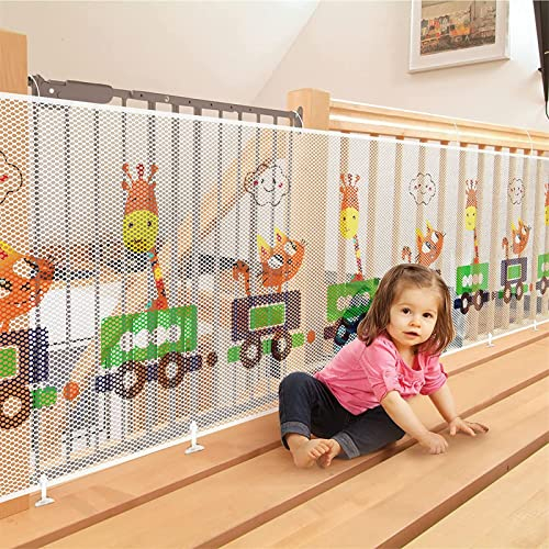 Treppen Schutznetz,Kinder Sicherheitsnetz, Baby Balkon Und Treppenhaus Sicherheitsnetz, Langlebiger Treppengeländer Zaun Mesh-Schutznetz Für Kinder, Baby (78cmX200cm)