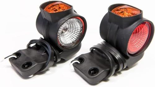 Web Truck 2 x LED Umrissleuchte Begrenzungsleuchte Hängend Positionsleuchte 12-24V, 3 Farben: weiß, rot, orange für LKW PKW Anhänger, Trailer, Wohnwagen usw