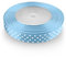 Netuno 1 x Satinband hellblau gepunktet 12 mm x 22 m Schleifenband Geschenkband Dekoband Stoffband Satinrolle für Hochzeit Kommunion Taufe Geschenke Verpacken Blumen Dekoration Basteln