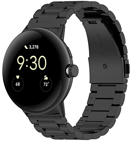 Chofit cinturini compatibili con Google Pixel Watch, cinturino in metallo in acciaio inossidabile, cinturino da lavoro di ricambio per smartwatch Pixel Watch
