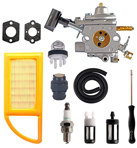 Mikatesi Kit carburateur BR600 pour souffleur à feuilles Stihl BR500 BR550 BR600 BR700 BR 500 550 600 700 remplace Zama C1Q-S183 4282-120-0606 pièces avec 4282 141 03000 Filtre à air. Kit