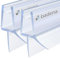 Badena® Duschdichtungen für Duschtüren I Ersatz Dichtung 6mm 8mm Glastür I Duschtürdichtung Wasserabweiser mit Dichtlippe I Dichtung Duschwand Badewanne Duschkabine I Duschabdichtung Gerade, 2x 80cm