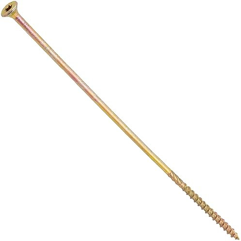 AERZETIX - C69162 - Lot de 25 Vis à bois Ø6x240 mm à tête fraisée - à empreinte étoile Т30 - en acier zingué - menuiserie contreplaqué aggloméré mélaminé terrasse panneaux chevrons bastaings