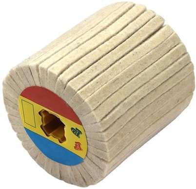 Rueda De Tambor De Desbarbado Y Pulido De Trefilado De Rueda De Fieltro De Lana Para Acero Inoxidable,125mmx100mm