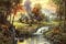 Jigsaw Puzzle 2000 Piece,Thomas Kinkade Autumn House in The Woodsk,for Kids and Adults, Wooden Personalised Assemjigsaw Fun Game38*26cm