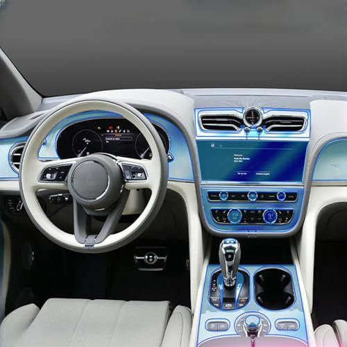 JiAQen Auto Innen Folie Für Bentley Bentayga 2023,TPU transparent schützen Film Auto Innen Aufkleber Ausrüstung Navigator Tür verkleidung Autozubehör