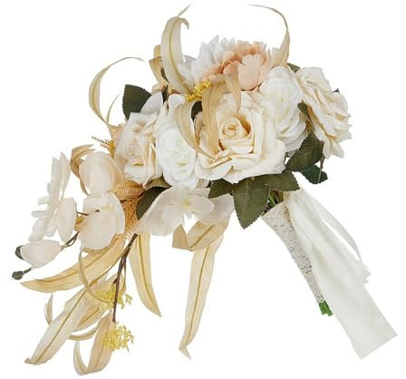 Brautstrauß/Brosche/Handgelenk-Blume für Hochzeitsdekoration, Champagnerfarben, Brautzubehör, Partyzubehör