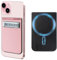 CloudValley Portafoglio Magnetico per iPhone MagSafe, Elastico Wallet in Lycra Doppia Tasca Portacarte di Credito per iPhone 16 Pro Max/ 15/14/13/12 Accessori, Rosa