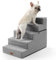 COZY KISS Hundetreppe, 5 Stufen Multifunktionale aus Hochdichtem Schaumstoff für Bett Couch Sofa, 60cm Hoch Katzentreppe für Altere Verletzte Hunde (Grau, 75x50x60cm-Abnehmbar, 5)