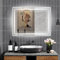 COSTWAY LED Badspiegel mit Beleuchtung, 80 x 60 cm Badezimmerspiegel Anti-Beschlag, Wandspiegel dimmbar mit Touch-Schalter & Memory-Funktion, LED-Spiegel Hängespiegel für Bad (Rechteckig)