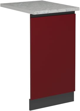 Vicco Panel Frontal del lavavajillas R-Line, Rojo, 45 cm, ET Mármol