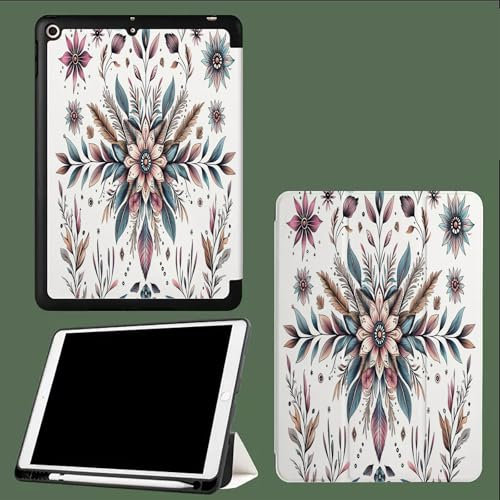 Funda para iPad Pro 11 2022 2021 2020 4ª 3ª 2ª Generación, Capa Protectora Smart Cover Folio Delgado para iPad Pro 11 Pulgadas Bohemia Floral - Blanco