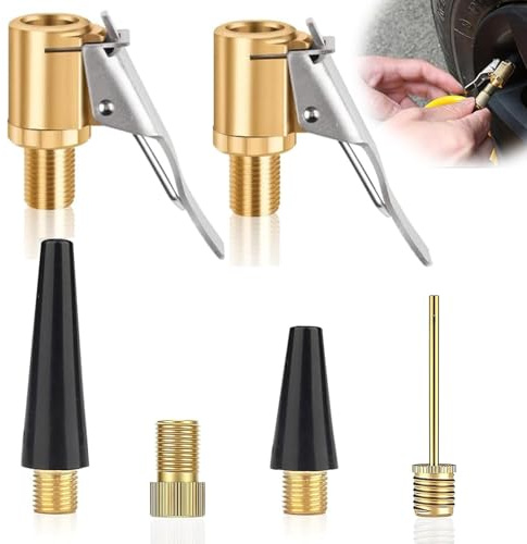 Multifunktionales Valve Adapter Set, Kompatibel mit Bosch Pump und Adapter, Französisches Ventil Adapter, Ballnadel Luftpumpen, Ideal für Zubehör für Autoreifen, Fahrräder, Bälle, Luftmatratzen