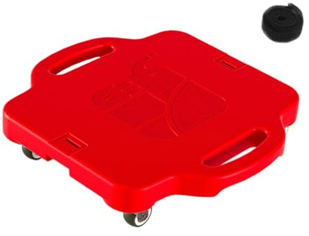 Sharplace Sport-Board für, Sitzbrett mit Rollen, Turn- und Spielgerät für drinnen und draußen, geeignet für Park und Zuhause, Rot