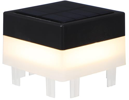 ULTECHNOVO LED Solar Pfostenkappenleuchten Kunststoff 7x7cm Solarleuchten für Gartenzaun Terrasse und Außenbereich - 1 Stück