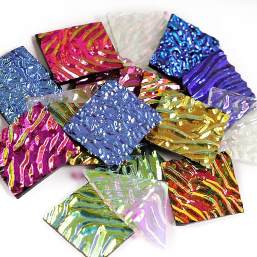 Butyge Four à Micro-Ondes pour Fusion de Verre Fusible - Fournitures pour la Fabrication de - Verre Dichroïque COE90 en Morceaux Assortis, 3 /84g.