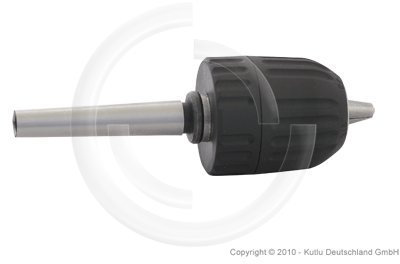 Kutlu Deutschland GmbH 0,8-10mm Schnellspannbohrfutter MK1 Kegeldorn für Drehmaschine mit Wrench und Schlüssel