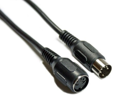 Loops 2m 5 Pin Din Plug to Female Socket Extension Cable - Video PC MIDI Joiner Lead