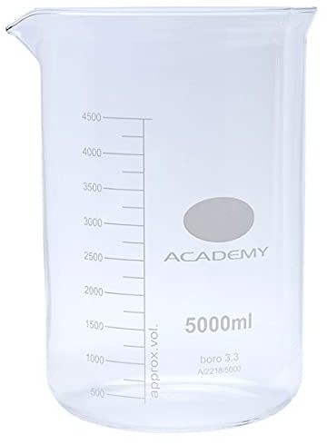 ACADEMY BOROSILICATE GLASS MEASURING LABORATORY BEAKER,5000ML