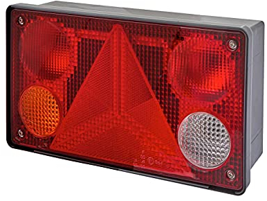 HELLA Rückleuchte - Glühlampe - 12V / 24V - Anbau/geschraubt - ECE - Lichtscheibenfarbe: mehrfarbig - Stecker: Flachstecker - links - Menge: 1 - 2VD 340 400-451