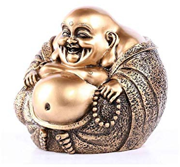 lachineuse Großer lachender Buddha des Glücks, 16x16x16cm
