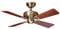 HUNTER FAN Deckenventilator Bayport 107 cm für den Innenbereich, mit Zugkette und 4 austauschbaren Flügeln in Palisander und Eiche, optimal für Sommer und Winter, Modell 24174