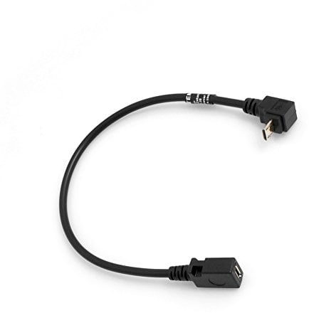 System-S Micro USB 90 ° Gradi aufwaerts Angolo a Micro USB Adattatore Cavo Dati Ricarica Cavo di prolunga 27 cm