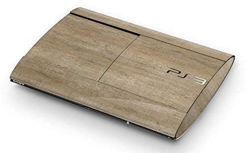 Skins4u Aufkleber Design Schutzfolie Vinyl Skin kompatibel mit Sony PS3 Playstation 3 Super Slim Old Wood
