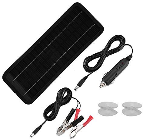 12V 4.5W énergie Solaire portative, Chargeur de Batterie de Panneau Solaire d'approvisionnement pour Ordinateur Portable de Batterie de Voiture avec Deux Bandes élastiques