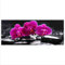 decorwelt Glasbild 125x50 XL Orchidee Pink Panorama Wandbild Glasbilder Modern Deko Glas