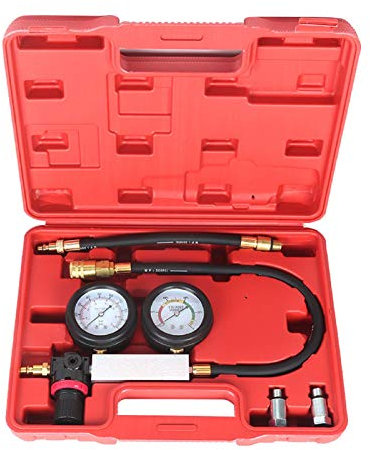 Trintion Oil Pressure Tester Maximum 100 PSI Cylinder Tester Car Petrol Box Oil Pressure Meter Gauge Tester Tool Kit