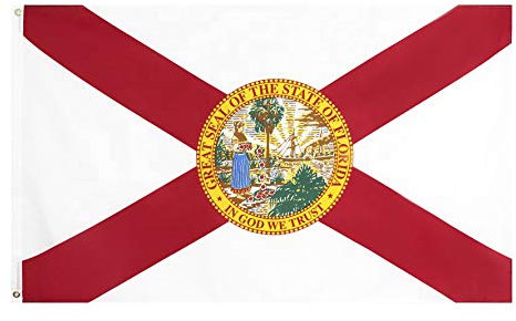 PringCor Florida Staatsflagge, 91 x 152 cm, Banner für drinnen und draußen, Everglades Atlantic USA